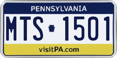 PA license plate MTS1501