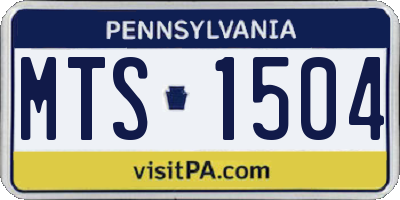 PA license plate MTS1504