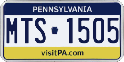 PA license plate MTS1505