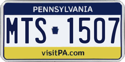 PA license plate MTS1507