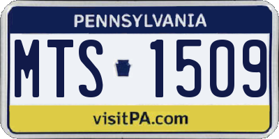 PA license plate MTS1509