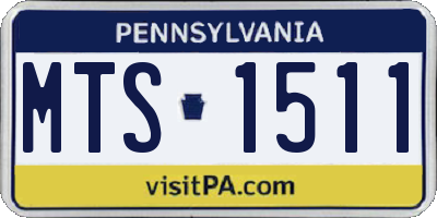 PA license plate MTS1511