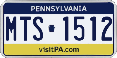 PA license plate MTS1512