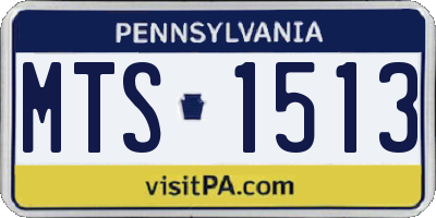 PA license plate MTS1513