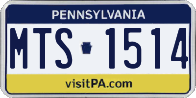 PA license plate MTS1514