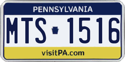 PA license plate MTS1516