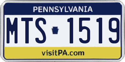 PA license plate MTS1519