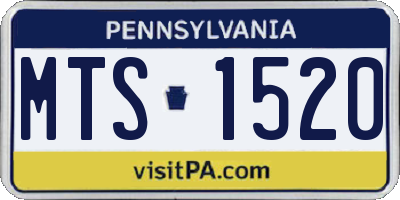 PA license plate MTS1520