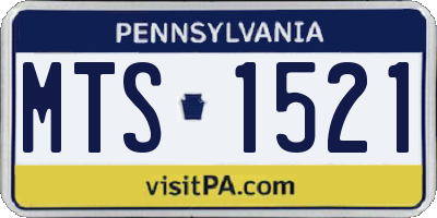 PA license plate MTS1521