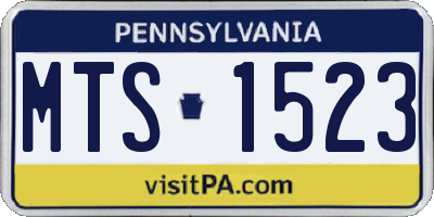 PA license plate MTS1523