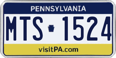 PA license plate MTS1524