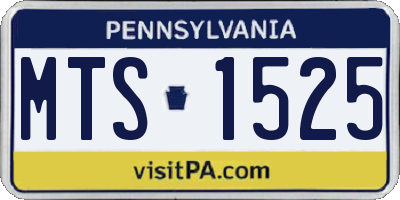 PA license plate MTS1525