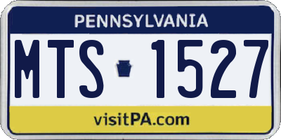 PA license plate MTS1527