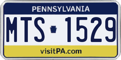 PA license plate MTS1529
