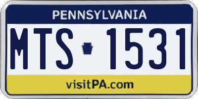 PA license plate MTS1531