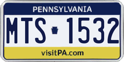 PA license plate MTS1532