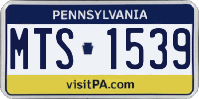 PA license plate MTS1539