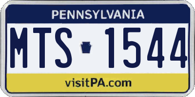 PA license plate MTS1544