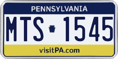 PA license plate MTS1545