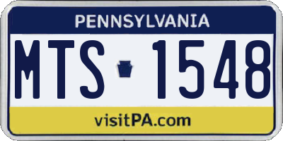 PA license plate MTS1548