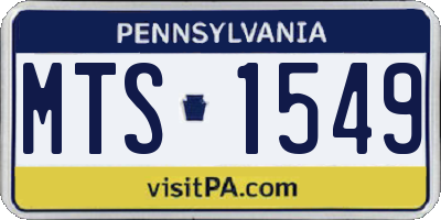 PA license plate MTS1549