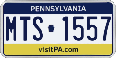PA license plate MTS1557