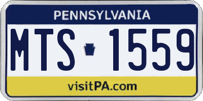 PA license plate MTS1559