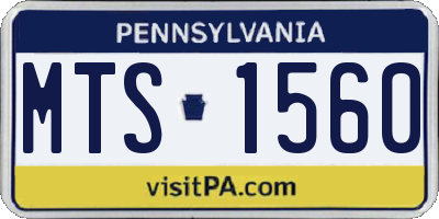PA license plate MTS1560
