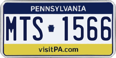 PA license plate MTS1566