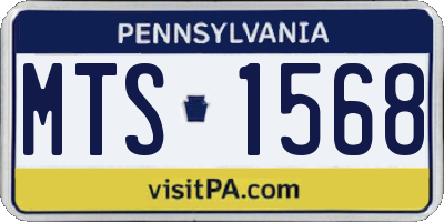 PA license plate MTS1568