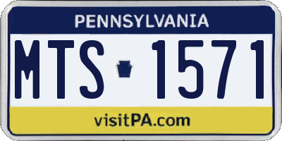 PA license plate MTS1571