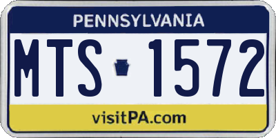 PA license plate MTS1572