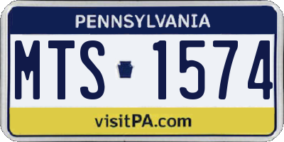 PA license plate MTS1574