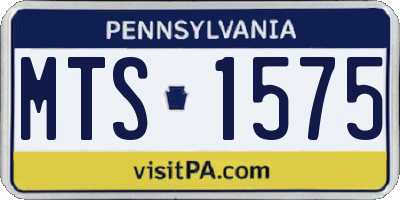 PA license plate MTS1575