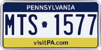 PA license plate MTS1577