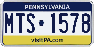 PA license plate MTS1578