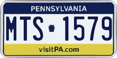 PA license plate MTS1579