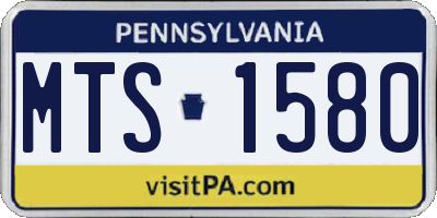 PA license plate MTS1580
