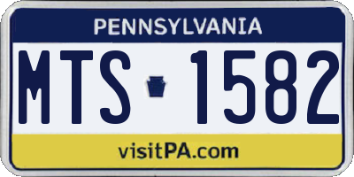 PA license plate MTS1582