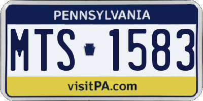 PA license plate MTS1583