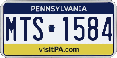 PA license plate MTS1584