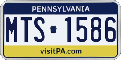 PA license plate MTS1586