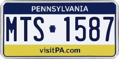 PA license plate MTS1587