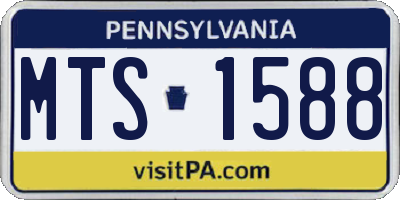 PA license plate MTS1588