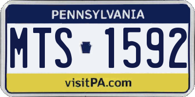 PA license plate MTS1592