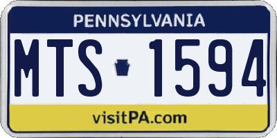 PA license plate MTS1594