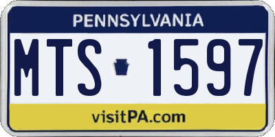 PA license plate MTS1597