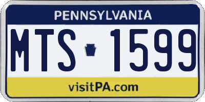 PA license plate MTS1599