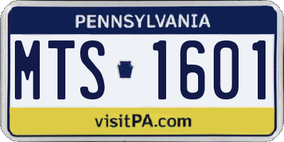 PA license plate MTS1601