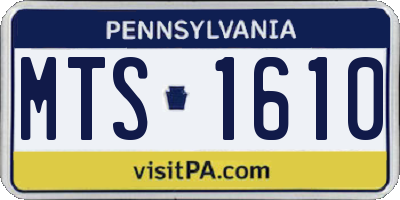 PA license plate MTS1610